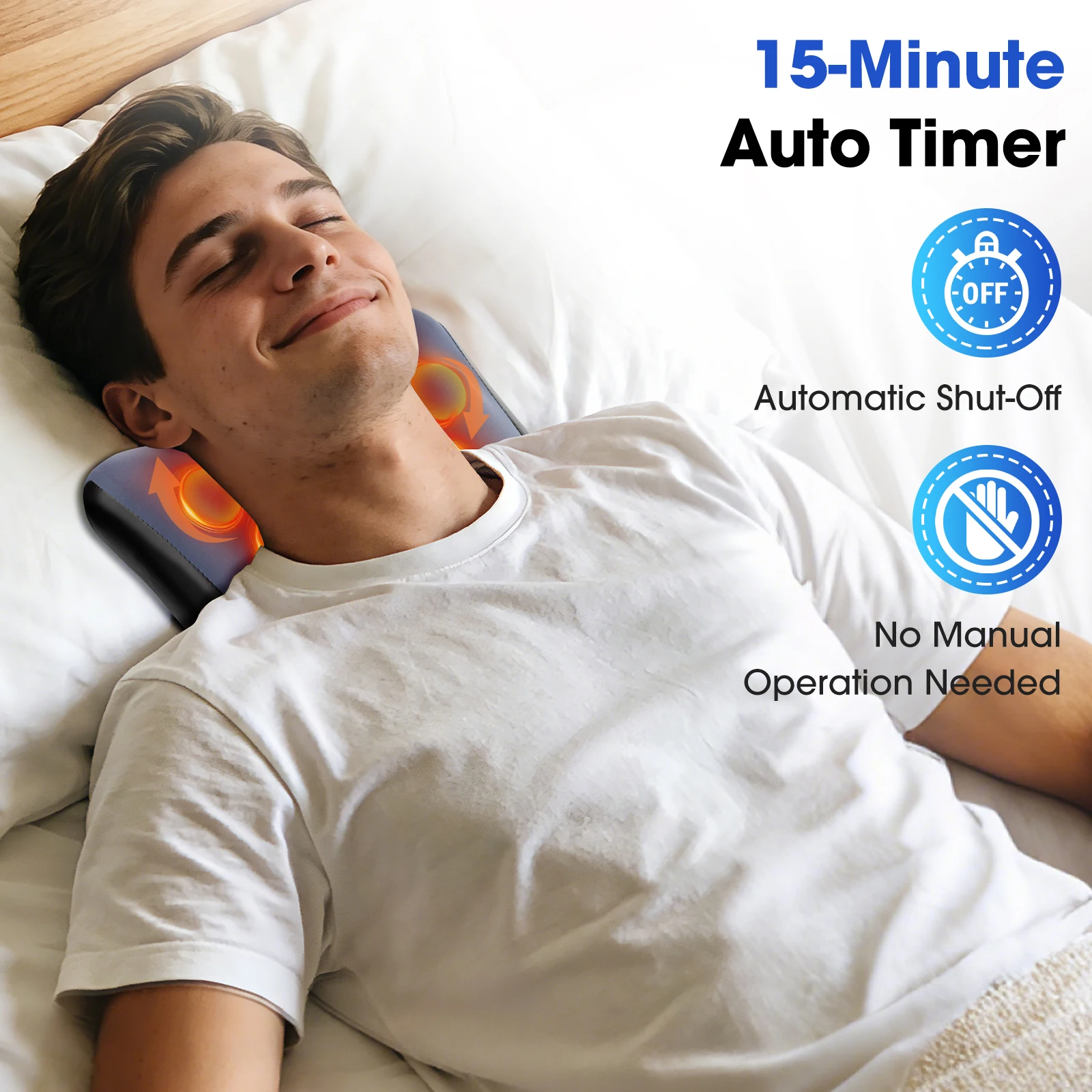 2 in 1 Massage Pillow Red Light 30℃ Heating Vibration Massager for Lumbar Waist Back Neck Shoulder Pain Relief Massage Machine