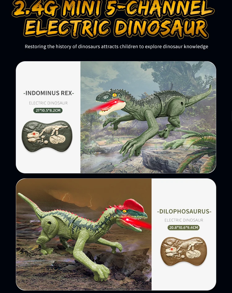 Laser Tracking RC Dinosaur Toy for Kids