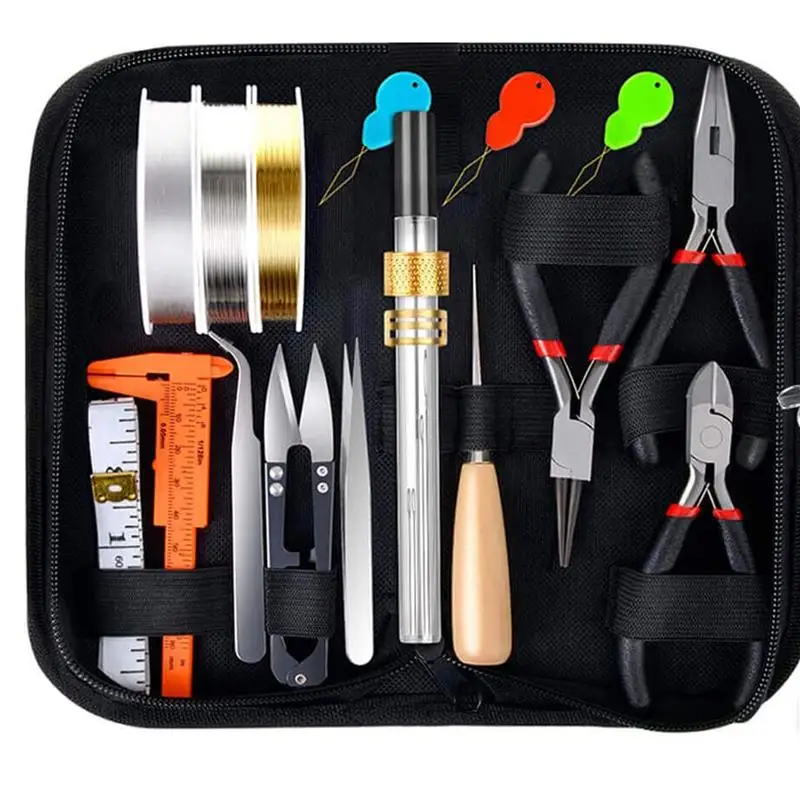 

1Set Jewelry Making Tools Kits Organizer Pliers Tweezers for DIY Bracelet Necklace making Jewelry Making Sets