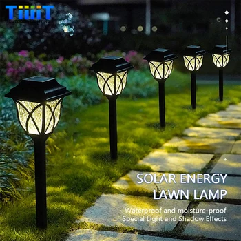 2-8 Pack LED Solar Courtyard Lamp Outdoor Waterproof Lawn Lights Solar Garden Paths Lane Landscape Lighting Decorative Lights 1