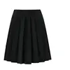 Elastic Waist Japanese Student Girls School Uniform Solid Color Suit Pleated Skirt Short/Middle/Long High School Dress 4