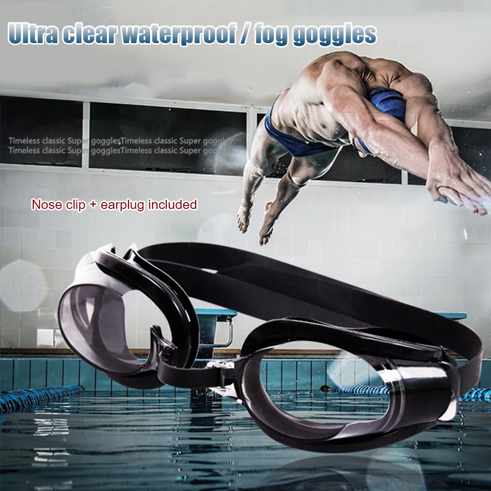 Full Protection Anti-Fog Swim Goggles Wide View Clear Vision Comfortable Fit Adjustable Nose Bridge Stylish Design for Women Men