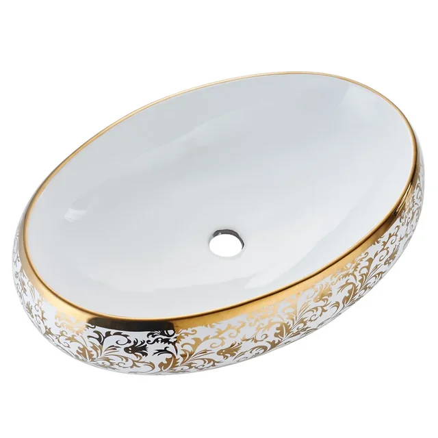 ชุดอ่างล้างหน้าเซรามิกสำหรับห้องน้ำ อ่างเซรามิกแบบวางบนเคาน์เตอร์ อ่างล้างหน้า ก๊อกน้ำห้องน้ำ ก๊อกผสมแบบกดปุ่ม 3 ชุดอ่างล้างหน้าเซรามิกสำหรับห้องน้ำ อ่างเซรามิกแบบวางบนเคาน์เตอร์ อ่างล้างหน้า ก๊อกน้ำห้องน้ำ ก๊อกผสมแบบกดปุ่ม 3