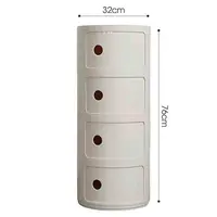 Table de chevet avec tiroirs, petite table d'appoint ronde, armoire de rangement, armoire latérale en plastique, table de nuit pour chambre à coucher, salon 5