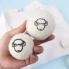 6Pcs Reusable Wool Dryer Balls Clothes Softener Laundry Fleece Dryer Ball Kit Home Clothes Dryer Washing Machine 3/4/5/6/7cm 4