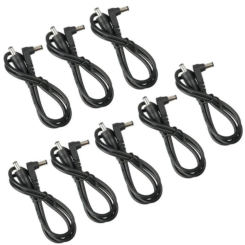 8개 DC 케이블 기타 이펙트 페달 패치 전원 리드/코드 60cm 블랙 사이징 2.1mm