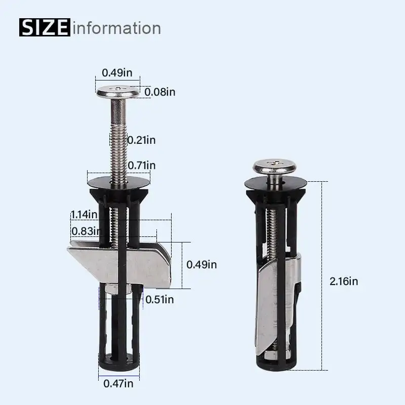 Toilet Seat Accessories Toilet Hinge Replacement Toilet Tank Fixing Kit Heavy Duty Toilet Seat Fastener Bolt kit Stainless Steel Water Tank Toilet Bolt Hinge Screw Retractable Cover Kits