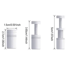 Enhanced Aluminum Graphics Card Holder and Support Stand, Vertical Telescopic Rotating Design (White 27mm)