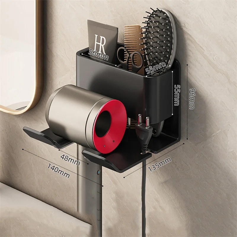Hair Dryer Holder Wall Mounted Dryer Cradle Straightener Stand