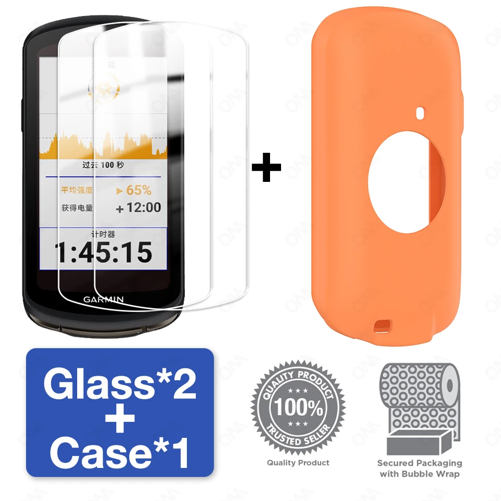 Dual-Layer Glass and Silicone Protective Case with Screen Protector Film