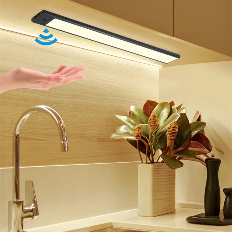 

Wardrobe Lamps LED USB Rechargeable 20/40/60/80CM Aluminum Closet Cabinet Lamp Motion Sensor LED Under Cabinet Light Night Light