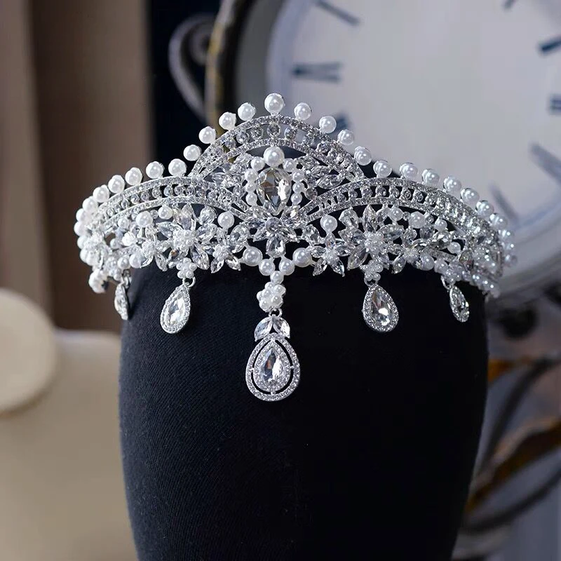

Sparkle Rhinestone Brides Tiaras Headpieces Bridal Crystal Headbands Evening Hair Accessory Wedding Gifts Head Wear