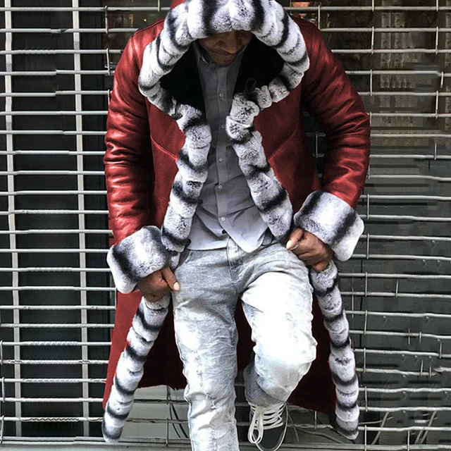 Fur Integrated Jacket Men Casual Fashionable Loose Fitting Comfortable Warm Versatile Hooded Long Coat New Winter Jacket - Image 2