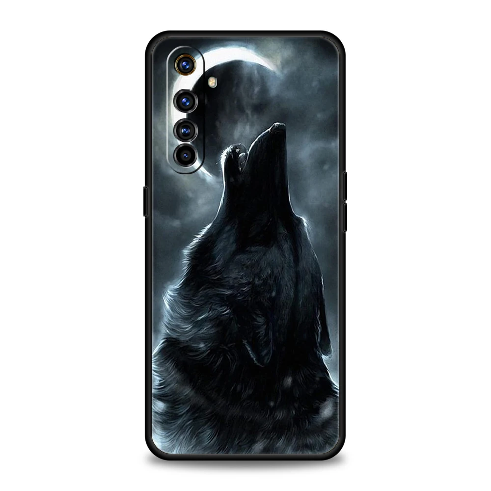 Moon Roaring Wolf Silicone Phone Case Cover