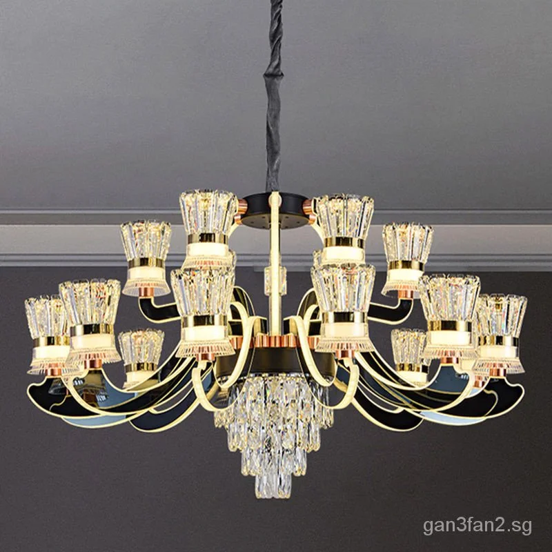 

Modern light luxury living room crystal chandelier dining room bedroom lamp arm luminous European style chandelier luxury led