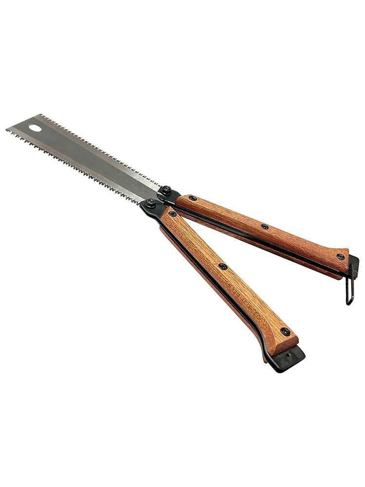Folding Hand Saw, 5.5 Inch Small Handsaw 11/15TPI Double Edges Pull Saw SK5 Steel Wood Saw for Woodworking Camping