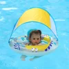 Swimbobo Child Inflatable Dinosaur Cute Swimming Seat Boat Floating Toddler Water Toy Baby Swim Rings Pool Float  With Canopy 1