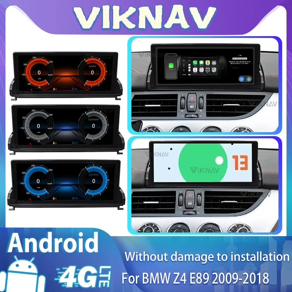 

Видеоплеер Viknav, Android 13, автомобильный радиоприемник, GPS-навигация для BMW Z4 E89 2009-2018 CIC 10,25 дюймов, DVD, мультимедийный плеер