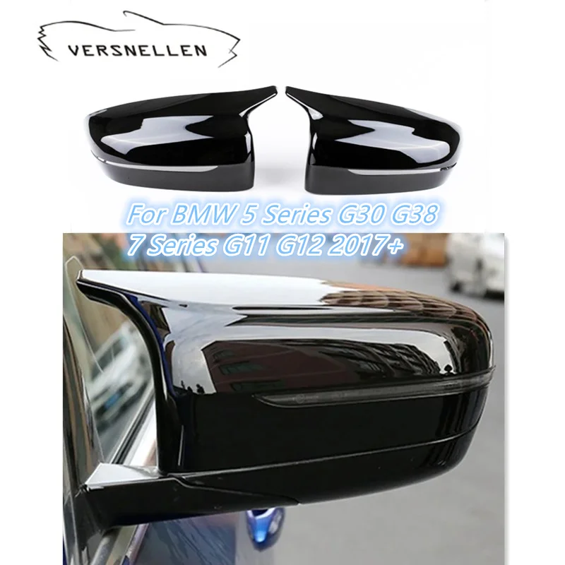 

Глянцевая черная крышка для зеркала G30 в стиле Ox Horn для BMW 5 Series G30 G38 7 Series G11 G12 2017 + 4 крышки боковых зеркал заднего вида RHD