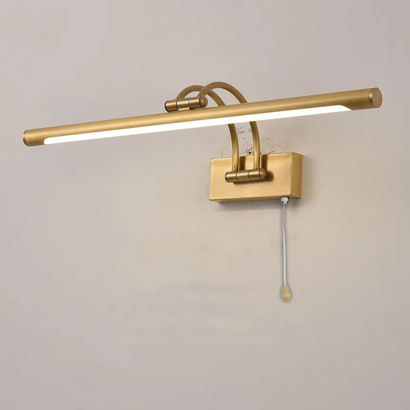 LEDWallLampWaterproofAngleAdjustableMirrorLightGoldenBronze