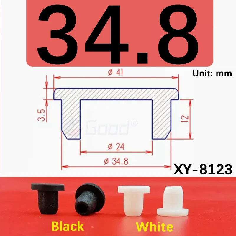 Black Silicone Rubber Hollow Stopper Plug | Sealing Caps & Dust Protectors
