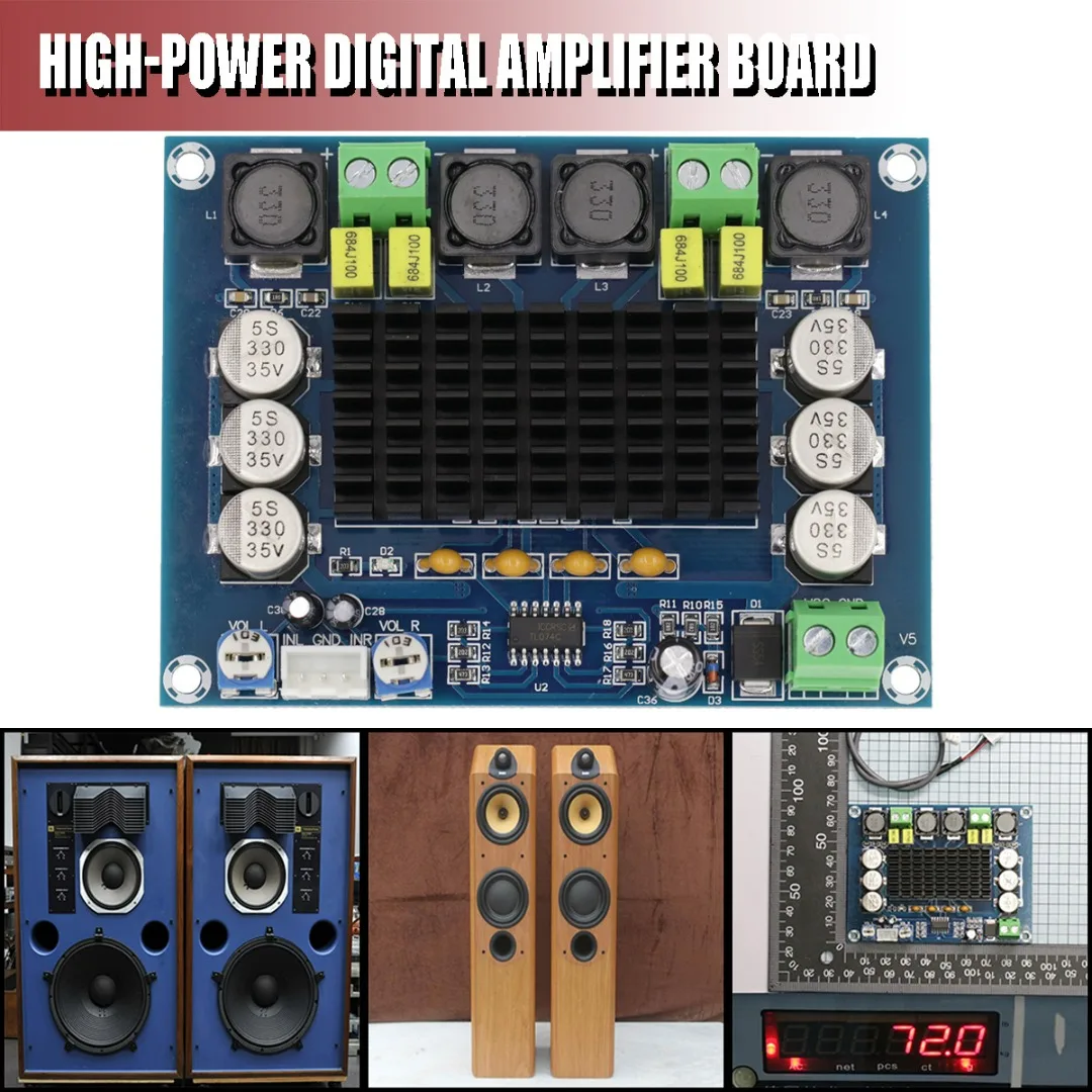 

TPA3116D2 Dual Channel Class D Digital Power Audio Amplifier Board For Car Vehicle Computer Speakers/Home Video