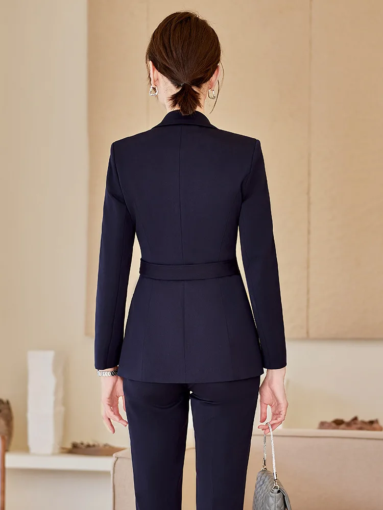 High Quality Fabric Eleagnt Blazers Women Business Suits With Jackets and Pants Ladies Office Work Wear Pants Suits Blazer
