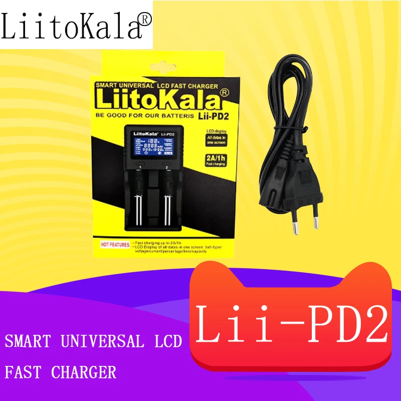 

Liitokala Lii-PD2 LII-PD4 Ladegerät für 3,7 3,2 1,2 aa aaa V/V/V Lithium-Nimh-Batterien Brand New Original