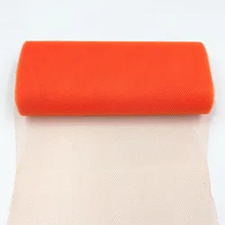 Assorted Glitter Rainbow Tulle Netting Roll - Vibrant Colors for DIY Crafts and Party Decor (Orange)