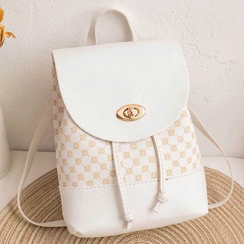 Fashion Trend Women's Bag Personalized Print Small School Bag Backpack Small Fresh Backpack