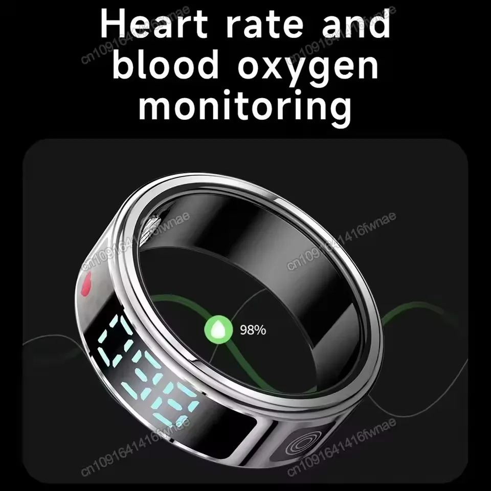 2025 Smart Ring with Display Screen and Touch, Wireless Charging, Health Manager, 5 ATM Waterproof For Men Women Rings R12 R11 5