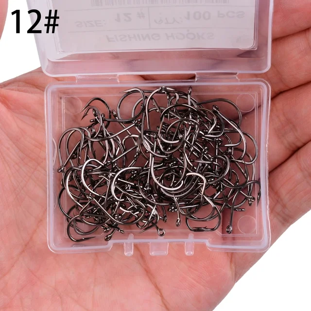 100pcs/Box Japan Izu Fish Hook High Carbon Steel Barbed In Fly Fishing Hook Worm Pond Fishing Bait Hooks 5