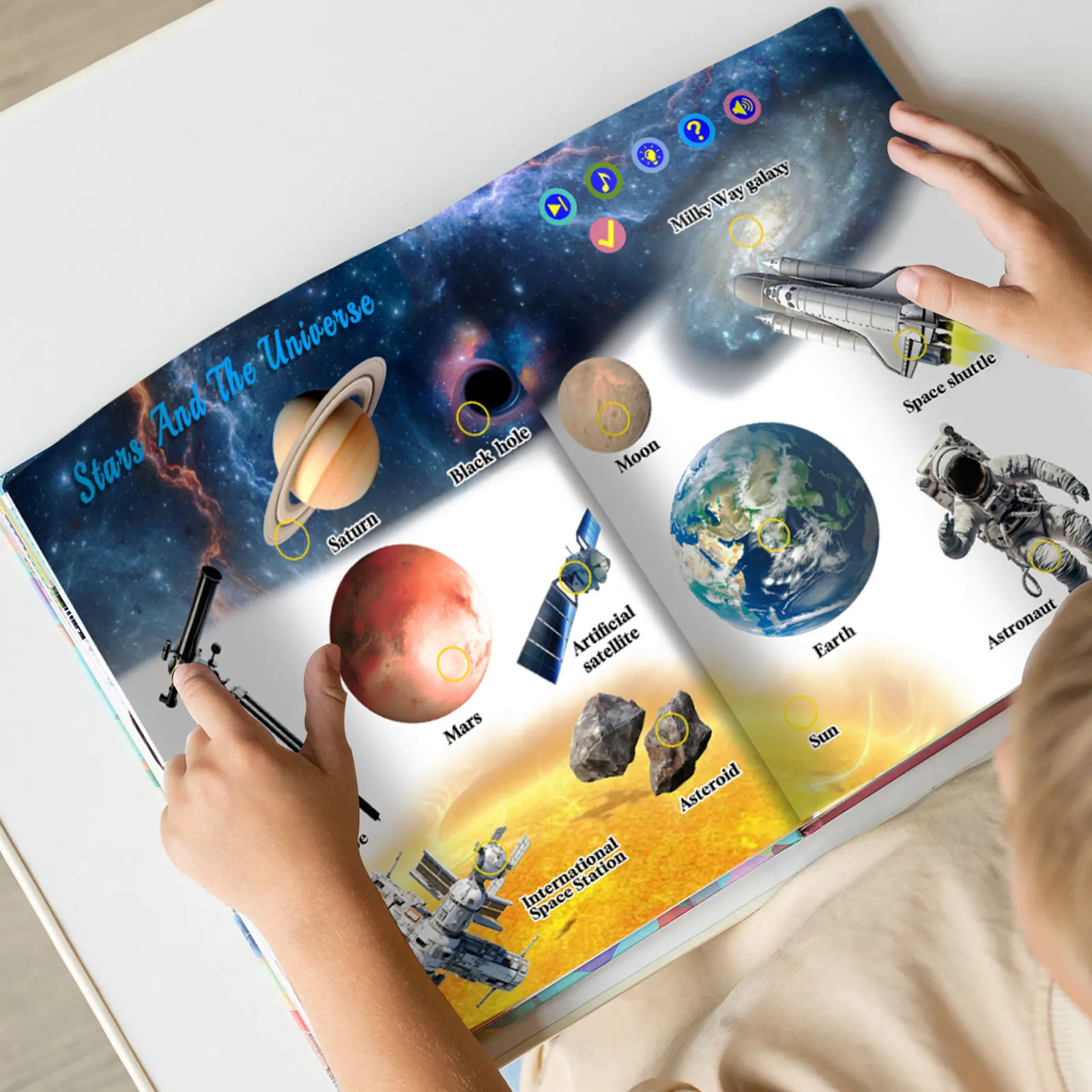English Point Reading Books Children's Early Educational Toys Montessori Smart Multifunctional Book For Toddler Learning English 3