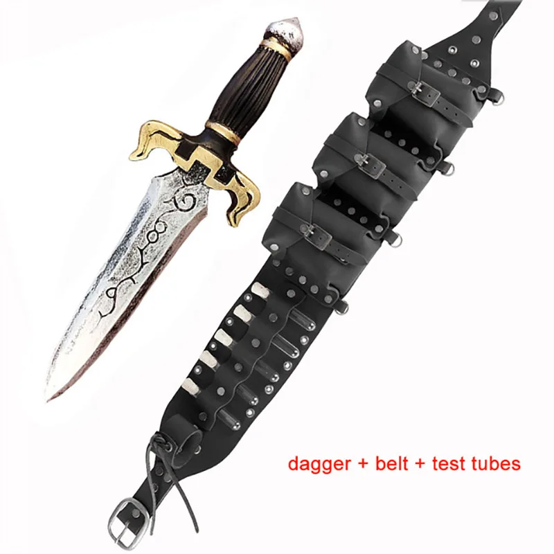 Medieval Alchemy Sword Belt Bag Witch Wizard Costume Kit Druid Healer Potion Bottle Sash Steampunk Witchcraft Accessory For Larp