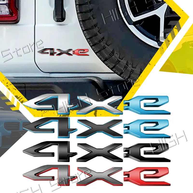 3D ABS Car Badge 4xe Body Sticker Jeep Wrangler JL JK Rubicon Auto Styling Fender Rear Trunk Emblem Decals Accessories