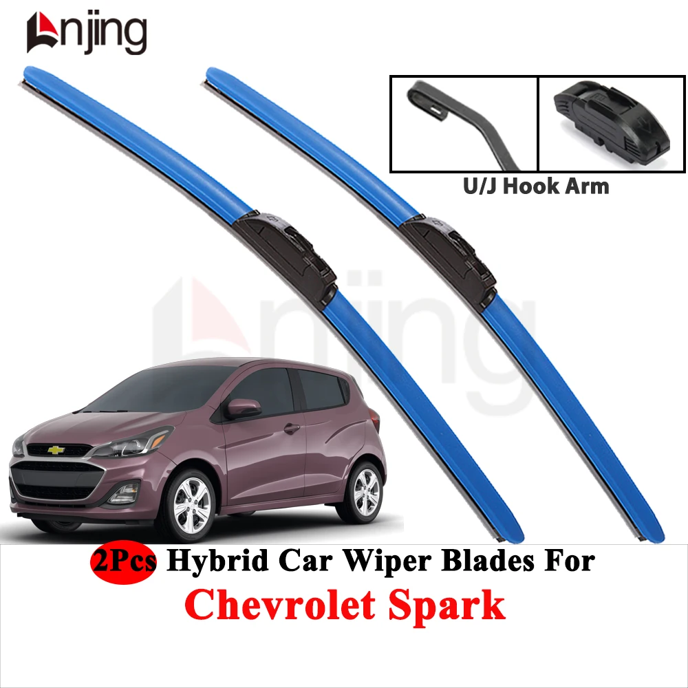 LNJING Bunte Scheibenwischerblätter für Chevrolet Spark M100 M150 M200 M300 M400 1998-heute