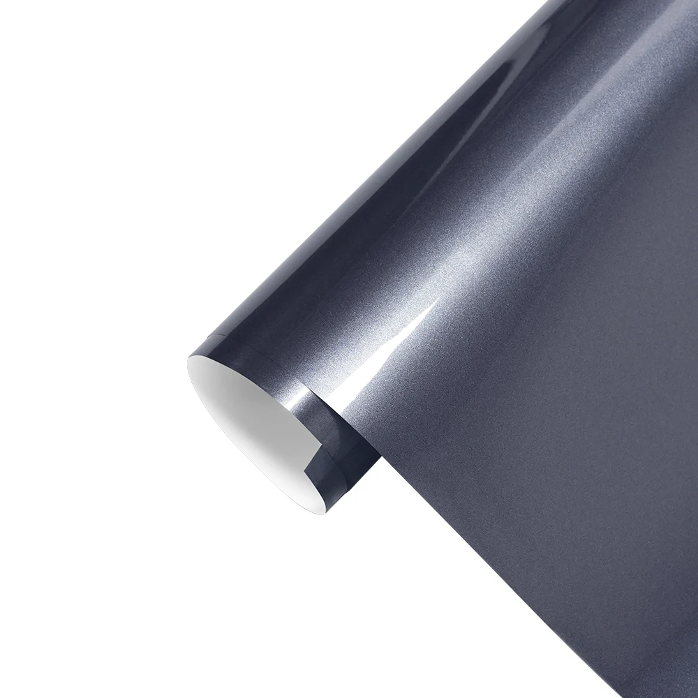 Pellicola vinilica per auto PET ultra luminosa metallizzata grigio antracite Decorazione auto Decalcomania Pellicola protettiva autoadesiva per carrozzeria auto moto - Image 5
