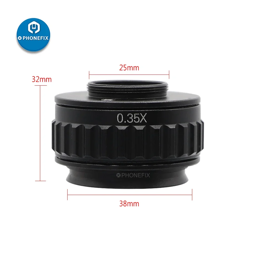 Microscope Adapter C Mount Adapters Lens 1X 0.35X 0.5X CTV For Trinocular Stereo Microscope 38MM Interface Microscopio Camera