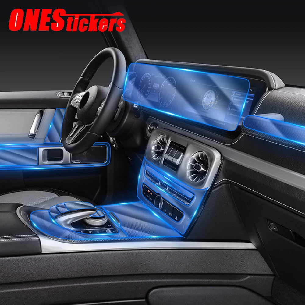 

For Mercedes Benz G Class W464 G500 G350 AMG G63 2019-2022 Car Door Handle Center Console Gear Navigation TPU Protective Film