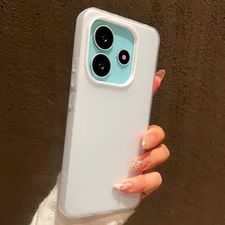 Luxury Candy Color Matte Shockproof Phone Case - Premium Bumper Cover for Redmi Note 12S (WHITE)
