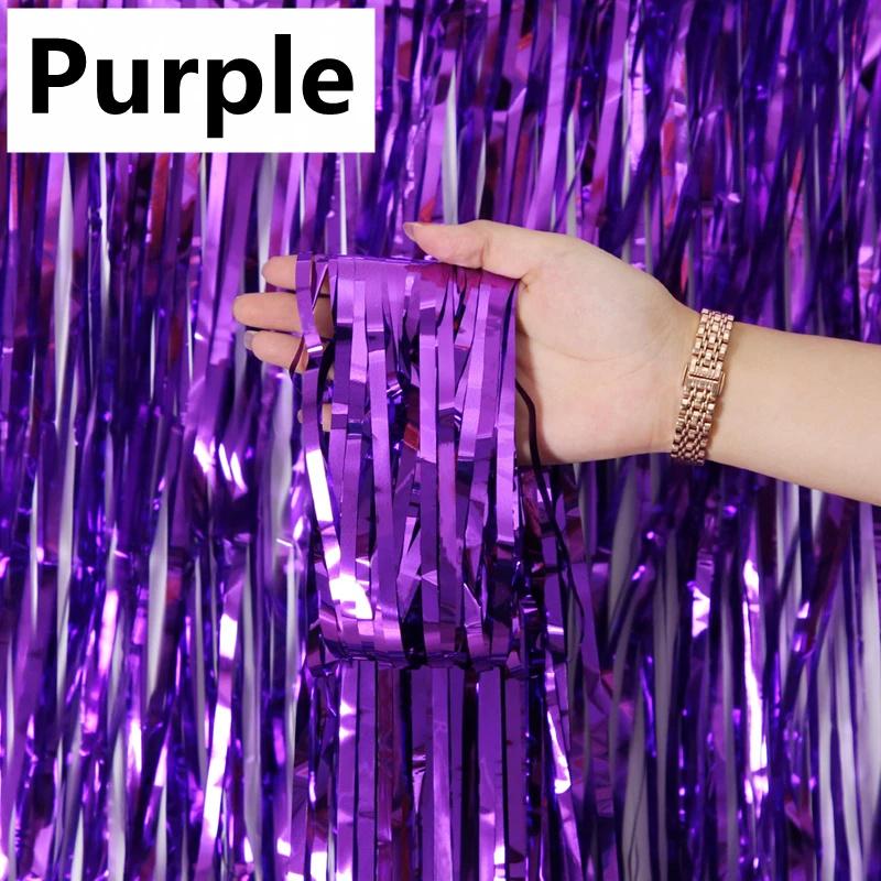 Set Decorazioni Festa Rainbow - 4 Tende Tinsel E 6 Rotoli Carta Crespa, Per Compleanni E Matrimoni