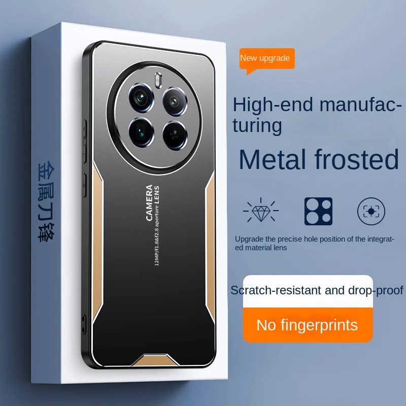 Enhanced Shockproof Protective Back Cover - Hard Aluminum Alloy + PC Shell