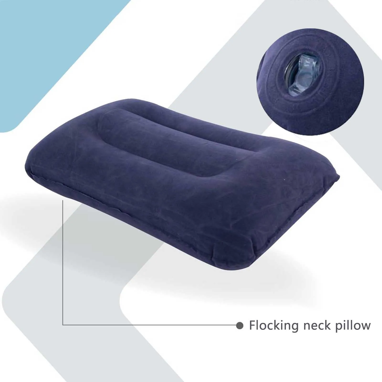 Inflatable U Shaped Napping Pillow Portable Sleep Nap Air Cushion Head Rest Suitable for Relax on Car and Train