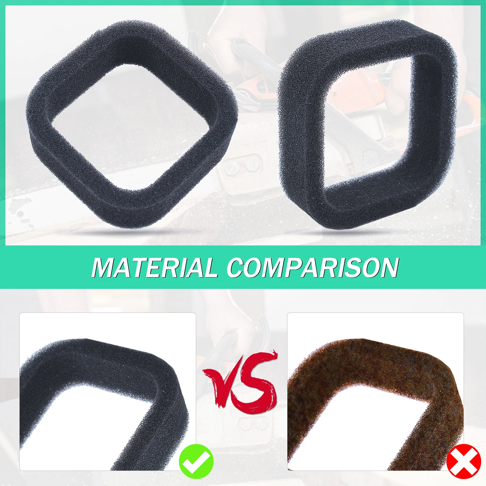 Gubeter 2Pcs Air Filter Foam Kit - Für Kawasaki Trimmer