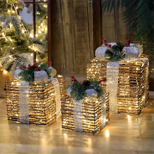 3pcs Christmas Nesting Gift Boxes with Lid Christmas Eve Box Xmas Nested  Box Set 3 Pack Empty Advent Calendar Candy Box - AliExpress