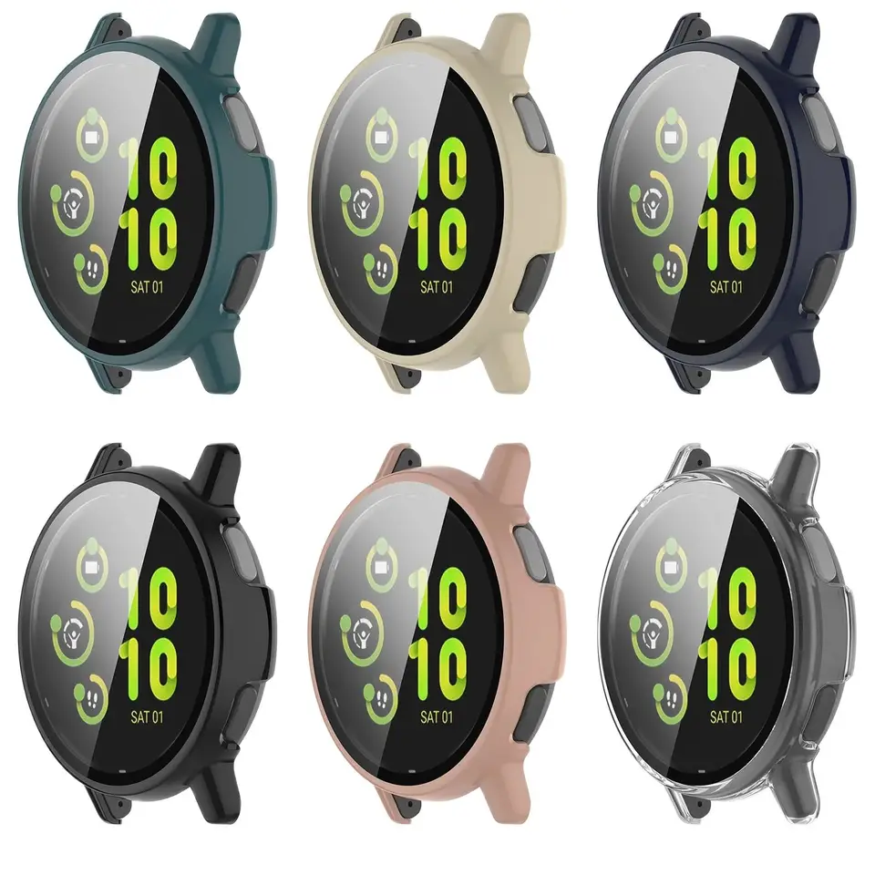 Metal Protective Cover For Garmin Vivoactive 5 Smartwatch BEARDDO 2-in-1 Metal Case For Garmin Vivoactive 5 - Rugged Protective Cover With TPU Back Garmin Vivoactive 5 Case