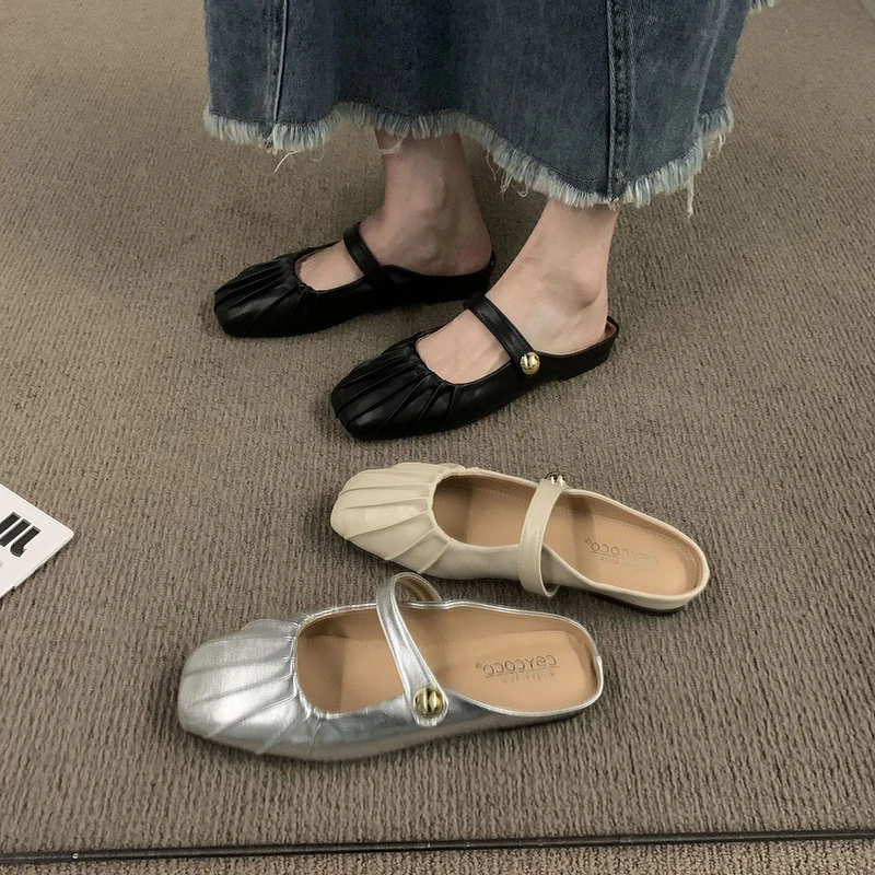 Zapatillas plateadas para mujer