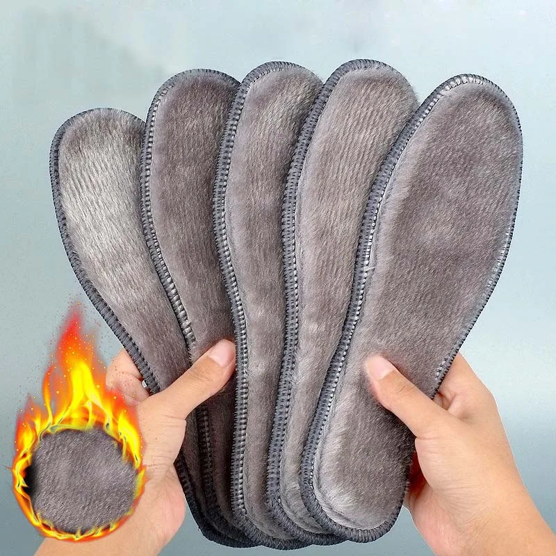Thermal Felt Insoles Thicken Warm Heated Insoles for Men Women Winter