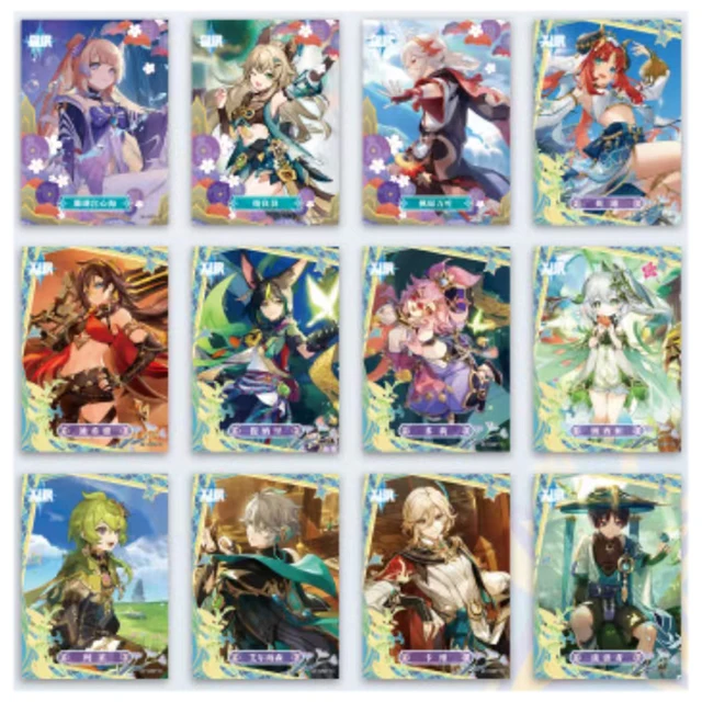 New Genshin impact Collection PR Cards Booster Box Cartoon Girl Party Swimsuit Tcg Anime Game Child Kids For Birthday Toy Gift
