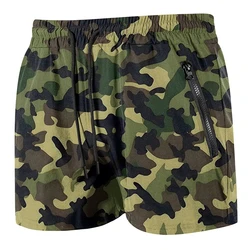 Men's Camo Quick - Dry Beach Shorts with Mesh Liner and Zipper Pockets - XXL (Camo Green)